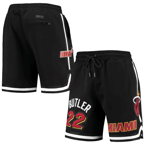 Men's Miami Heat #22 Jimmy Butler Black Shorts